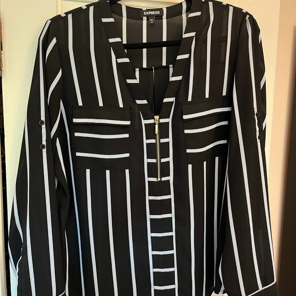 Express Tops - Striped Express Blouse